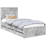 Okvir za krevet s ladicama Betonski sivi 90 x 190 cm - Beton siva 90 x 190 cm | shoptok.hr