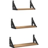 Polica na zidu Zidne s pohranom 3 pcs Dimni hrast | shoptok.hr