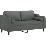  Dvosjed s ukrasnim jastucima tamnosivi 140 cm od tkanine | shoptok.hr