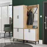 Hanah home čiviluk set 5032-5012 oakwhite hall stand Cene