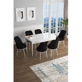 Hanah home Hanah Kućni set Trpezarijski sto i 6 stolica Han, crno-bijela | Eponuda.ba
