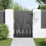  Vrtna vrata Crna 85 x 150 cm Čelik s praškastim premazom | Eponuda.com