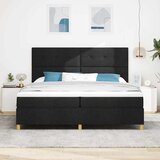  s opruga kutije s madracem Crna 200 x 200 cm tkanina | shoptok.hr