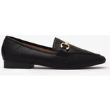 Resti Black women's moccasins with gold embellishment Suletta- Footwear | ePonuda.com