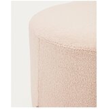 Kave Home Svetlo rožnat tabure iz tkanine bouclé Kaeli – | Shoptok.si