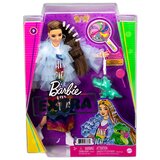 Barbie Extra - lutka v modri jakni z naborki in s hišnim ljubljenčkom krokodilom | Shoptok.si