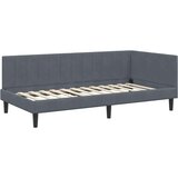  Kutni okvir kreveta Tamno siva 100 cm x 200 cm Baršun | shoptok.hr