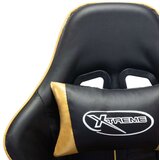 vidaXL Gaming stol črno in zlato umetno usnje | Shoptok.si