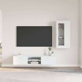  Set TV komoda s ladicama s policom Bijelo Konstruirano drvo | shoptok.hr