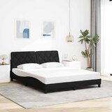 vidaXL Posteljni okvir brez vzmetnice črn 160x200 cm blago | Shoptok.si