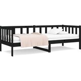 Dnevni ležaj crni 90 x 190 cm od masivne borovine | shoptok.hr