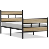  Metalni okvir kreveta bez madraca boja hrasta sonome 100x190 cm | shoptok.hr