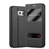 Cadorabo Ohišje, združljivo z Samsung Galaxy NOTE 5 v črni komet - Zaščitni ovitek z magnetnim zapiranjem, stoječo funkcijo in 2 okencema za gledanje, (20558697) | Shoptok.si
