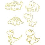 DIY komplet za izradu privjeska za ključeve od vitraja - dinosauri | Shoptok.si