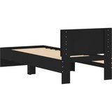  Okvir kreveta s uzglavljem crni 90 x 200 cm konstruirano drvo | shoptok.hr