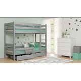 Molarem Home Drveni dječji krevet na kat Gagatek Lux - sivi - 160x80 cm - Dodatni krevet | shoptok.hr