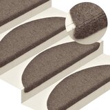  Prostirke za stepenice, samoljepljive, 30 kom, 56x17x3 cm, bež, poluokrugle | shoptok.hr