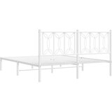 vidaXL Metalni okvir za krevet s uzglavljem bijeli 160x200 cm | shoptok.hr