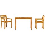  Vrtni set za objed 3 pcs Smeđa Čvrsto drvo akacije | shoptok.hr