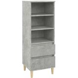  Visoka komoda boja betona 40 x 36 x 110 cm konstruirano drvo | shoptok.hr