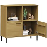  Regal za knjige smeđi 90 x 35 x 90,5 cm od masivnog drva OSLO | Eponuda.com
