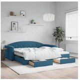 vidaXL Izvlečna dnevna postelja s predali modra 100x200 cm ž | Shoptok.si