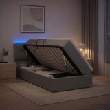  LED krevet za pohranu s madracem Svjetlosiva 90 x 200 cm | shoptok.hr