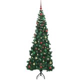 vidaXL Kotično umetno božično drevo Zelena 180 cm PVC in kovina | Shoptok.si