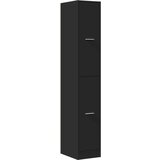 vidaXL Lekarniška omara črna 30x41x174,5 cm inženirski les | Shoptok.si