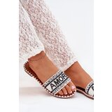 Boto Ladies flat sandals with decoration Amore white Avelina | ePonuda.com