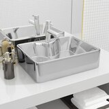 vidaXL Umivalnik z odprtino za pipo 48x37x13,5 cm keramičen srebrn Cene