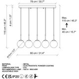 Opviq Luster Orbital-15-14022, 80x15x115cm, IP20, zlatno-bijele boje | Eponuda.ba