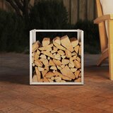  Stalak za drva bijela 40x40x40 cm hladno valjani čelik | shoptok.hr
