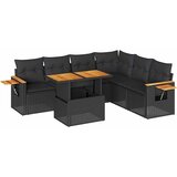  7-dijelni set vrtnih sofa od poliratana s jastucima crni bagrem | shoptok.hr