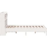 vidaXL Krevet s regalom z knjige bez madraca bijeli 160x200cm borovina | shoptok.hr