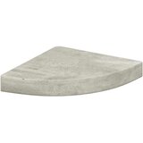  Kutna zidna polica siva boja betona 25 x 25 x 3,8 cm MDF | shoptok.hr