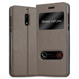 Cadorabo Ohišje, združljivo z Nokia 6 2017 v kamnito rjava - Zaščitni ovitek z magnetnim zapiranjem, stoječo funkcijo in 2 okencema za gledanje, (20552428) | Shoptok.si