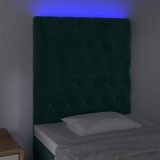  LED uzglavlje tamnozeleno 80x7x118/128 cm baršunasto | Eponuda.com