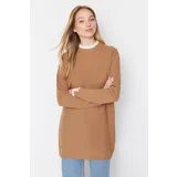 Trendyol Sweater - Brown - Regular fit