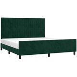  Okvir za krevet s uzglavljem tamnozeleni 180x200 cm baršunasti | shoptok.hr