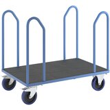 eurokraft pro Ploski voziček s stranskimi loki, nakladalna površina DxŠ 1250 x 800 mm, polno elastična | Shoptok.si