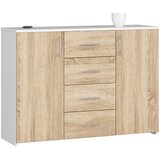 AKORD Komoda, 1 Polica, Bela/Hrast Sonoma, (5000332236) | Shoptok.si
