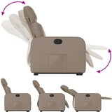  Naslonjač na podizanje od umjetne kože boja cappuccina | shoptok.hr