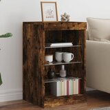 vidaXL Komoda z LED lučkami dimljen hrast 41x37x67 cm | Shoptok.si