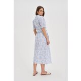 Marisse Cotton Dress With A Belt, White | Shoptok.si