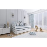 Drveni dečiji krevet bolko sa dodatnim krevetom i fiokom - beli - 160*80 cm Cene'.'