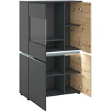 Modern Living Vitrina Luci, Barva Hrasta, Antracit | Shoptok.si