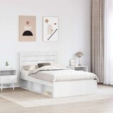  Okvir za krevet Bijelo 120 x 190 cm Čvrsto borovo drvo | shoptok.hr
