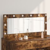 vidaXL ogledalo za toalet Dimljeni hrast Drvo, Staklo 100 x 45 x 18 cm | shoptok.hr