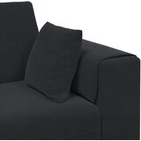 SOFA 3 pcs Crna 250 x 188 x 76 cm Baršun | shoptok.hr
